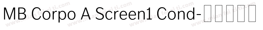 MB Corpo A Screen1 Cond字体转换